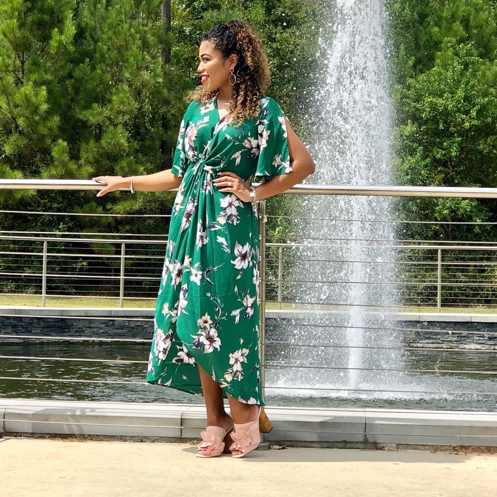 Vici Midi Green Dress